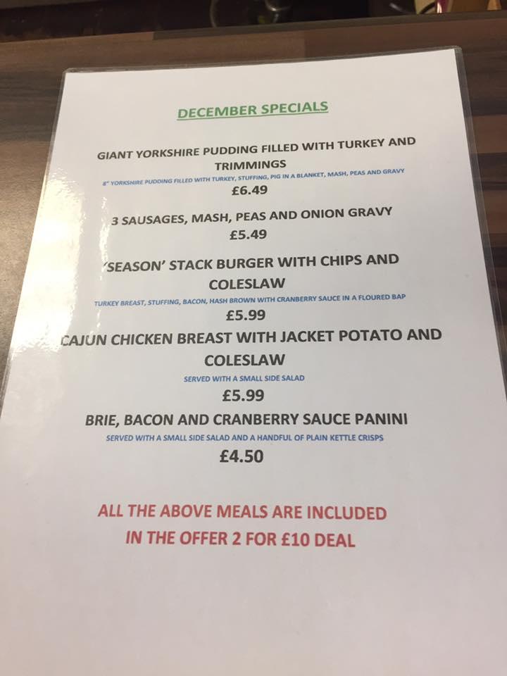 Menu at The Cafe On The Corner, Felixstowe