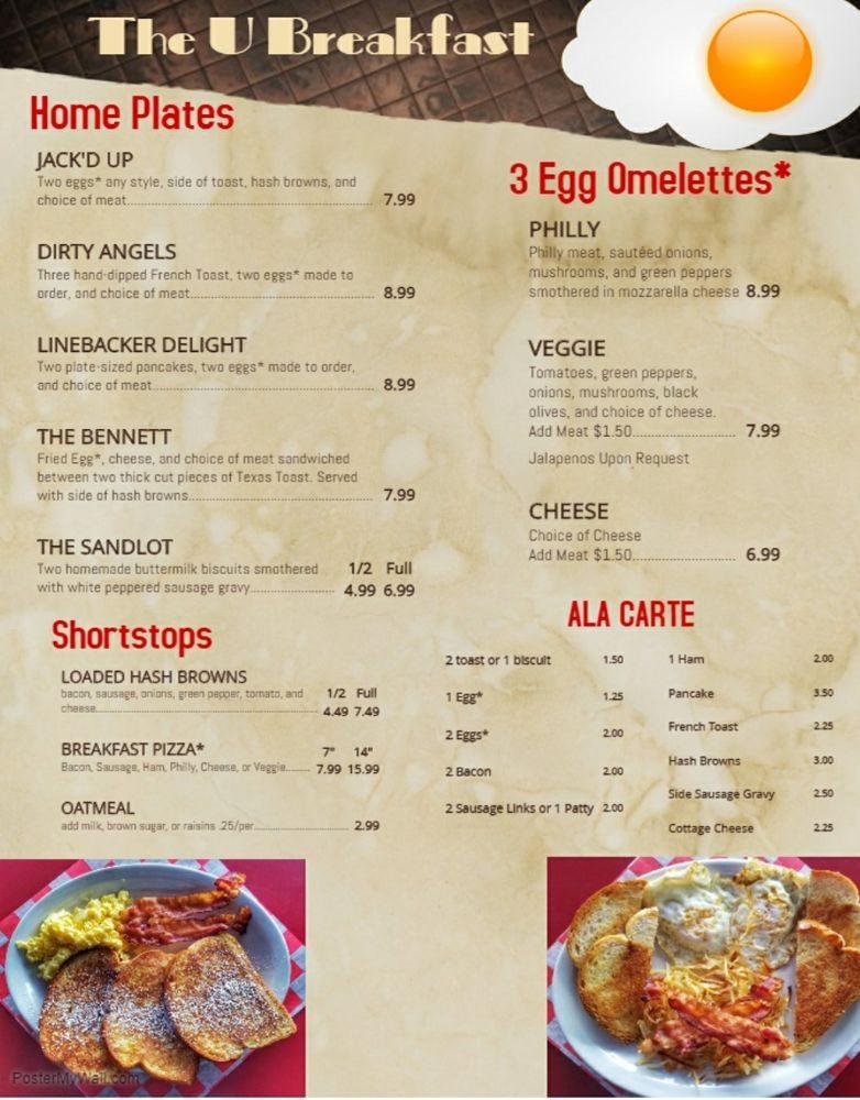 Menu at The U Neighborhood Grill pub & bar, Urbandale