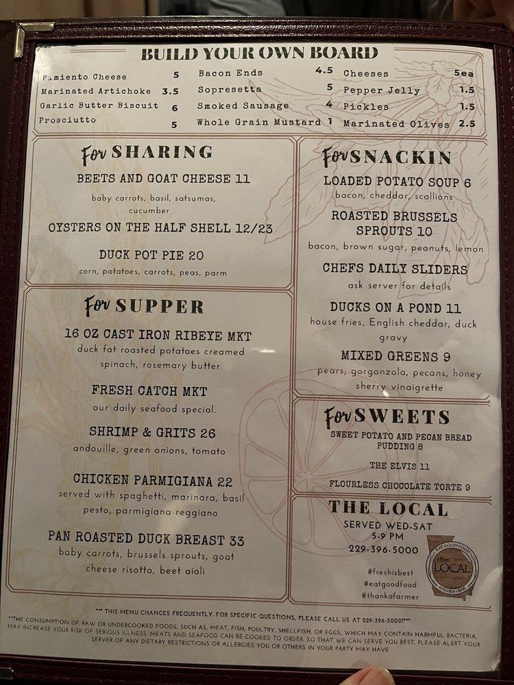 R7c4 Menu The Local At The Lankford 