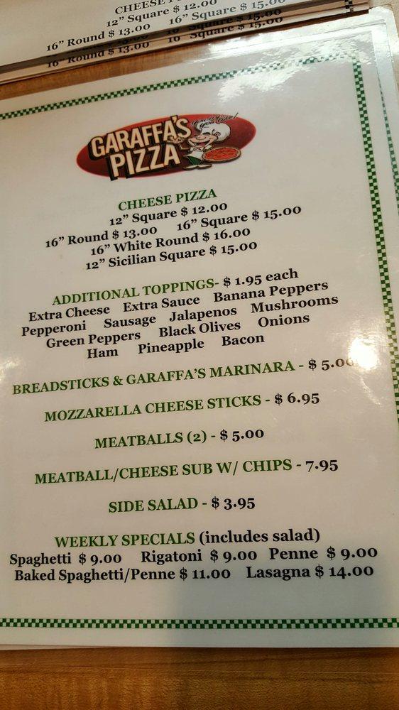 Menu at Jen's Pizza Den pizzeria, Fredericksburg
