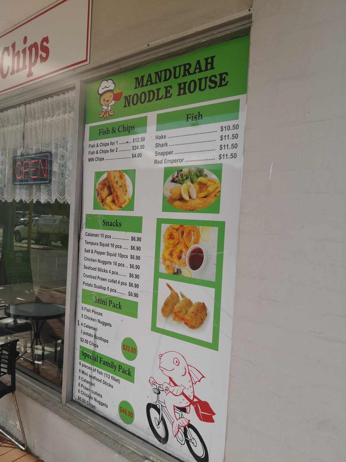 Menu at Mandurah Noodle House restaurant, Mandurah
