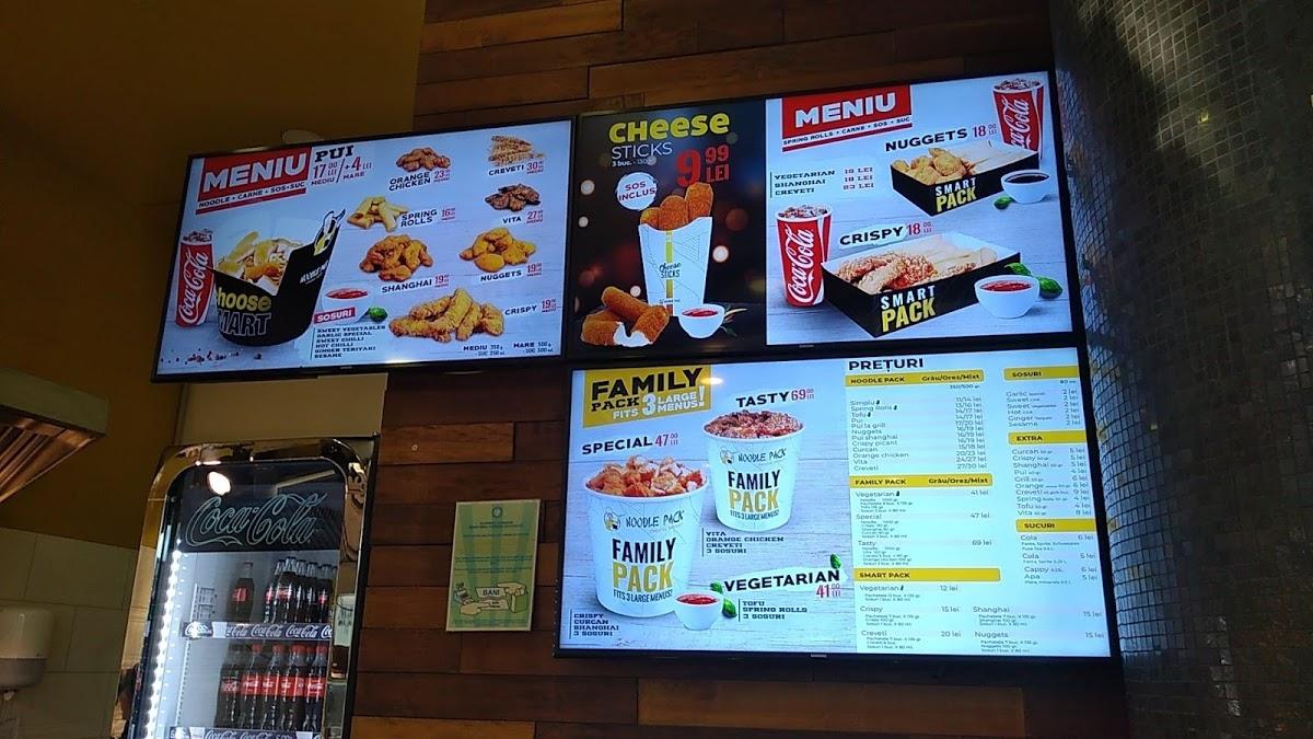 Menu at Noodle Pack, Baia Mare