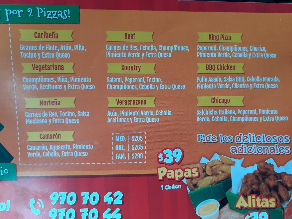 Carta del restaurante Cheese Pizza Vistas del Sol, Aguascalientes, J