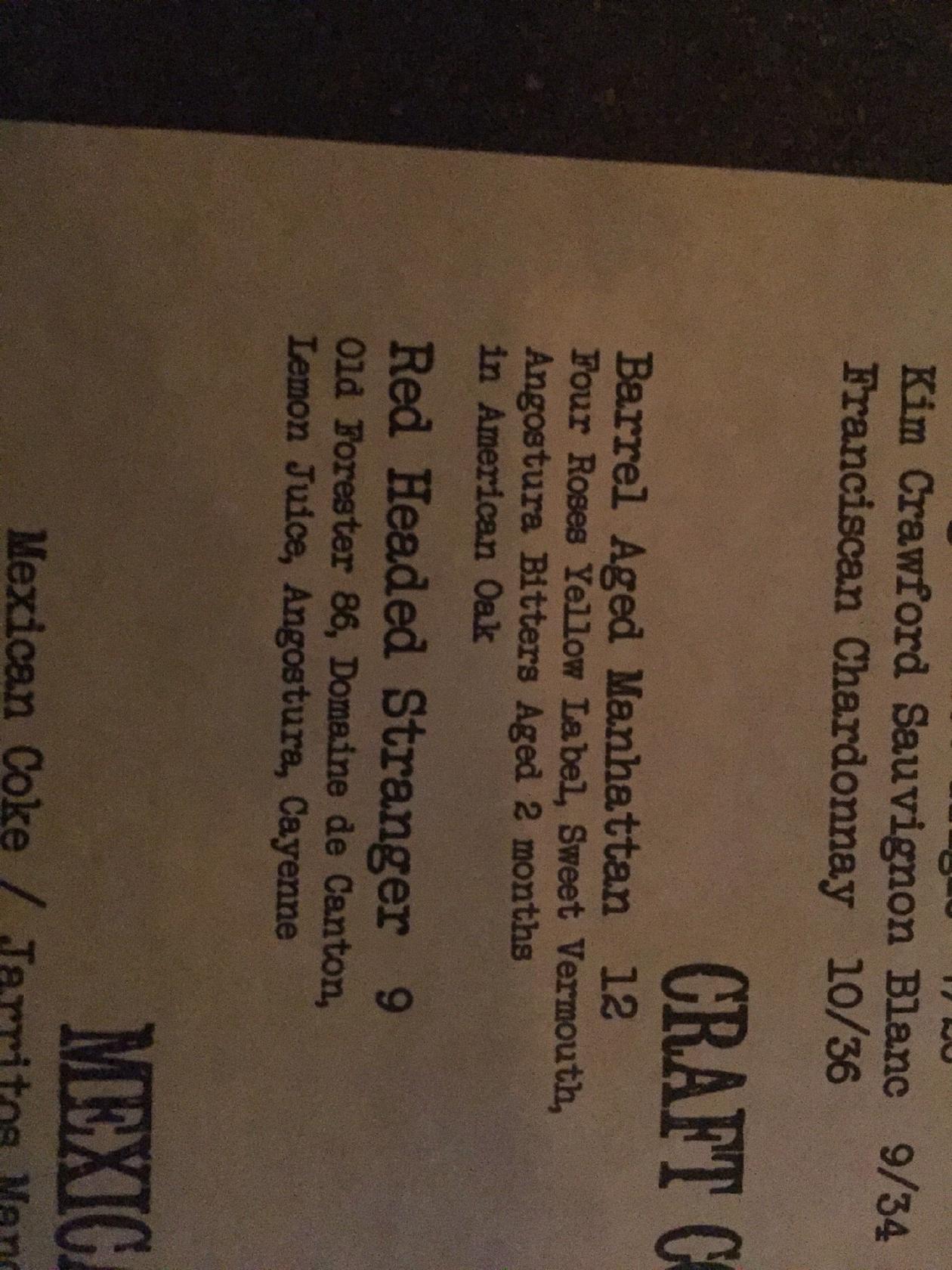 Menu at Bakersfield Nashville pub & bar, Nashville