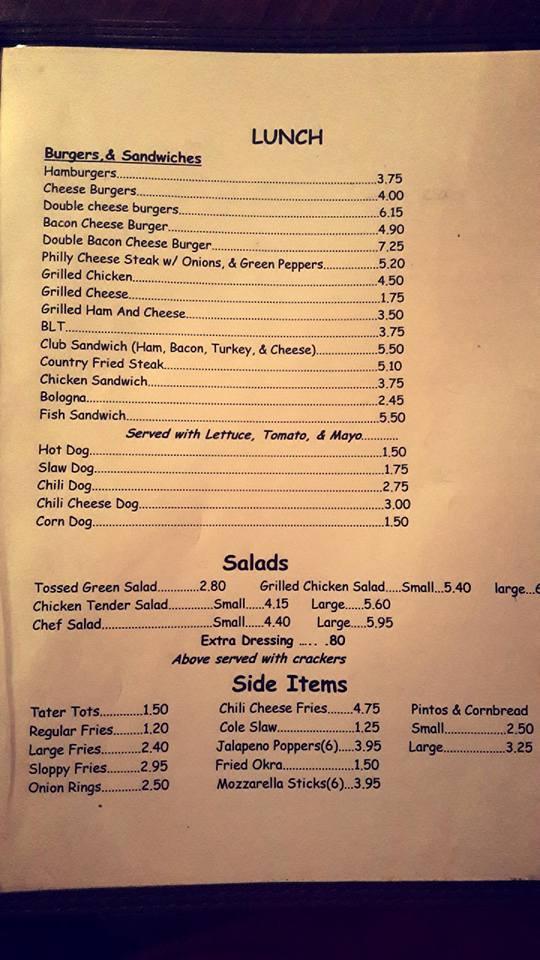 Menu at Pickett's New Market Family Restaurant, New Market