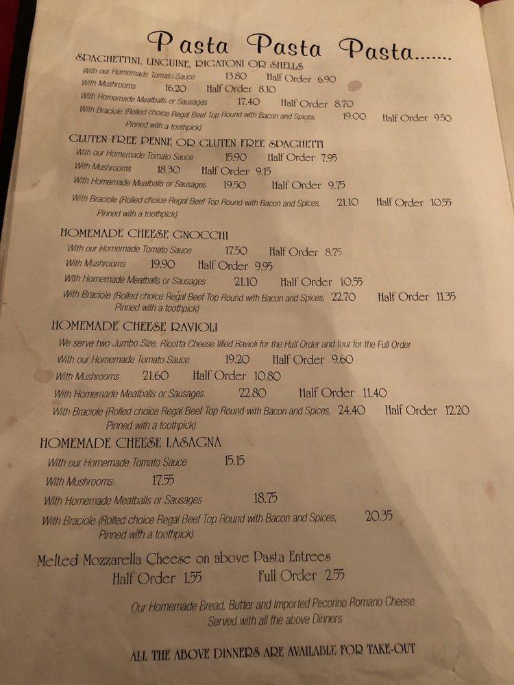 Menu at La Hacienda Ristorante and Pizzeria, Niagara Falls