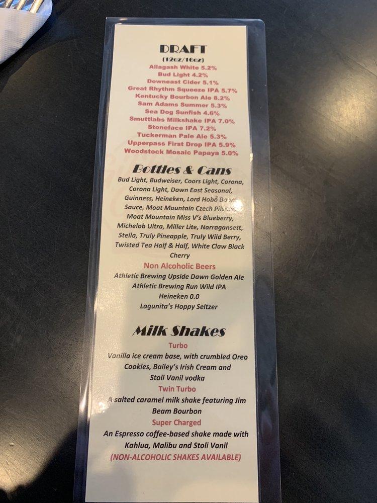 Menu At Gibbs Garage Bar And Grille Portsmouth