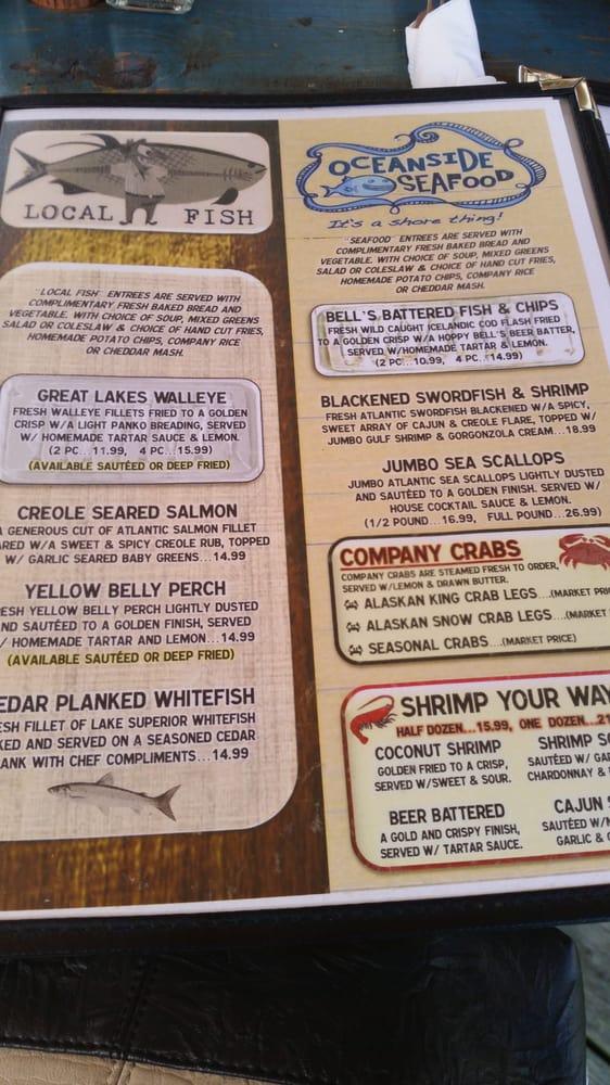 Menu at Marine City Fish Company restaurant, Marine City