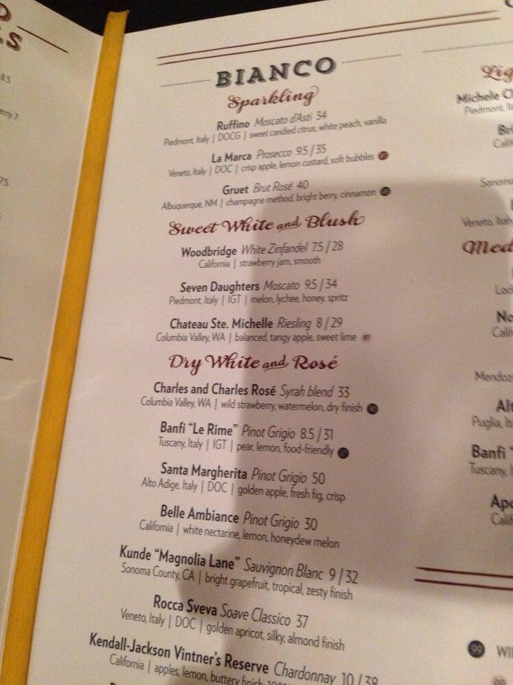 Menu at Romano's Macaroni Grill restaurant, North Olmsted, Country Club