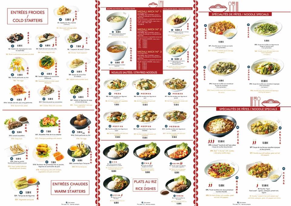 Menu au Les Pâtes Vivantes de Lyon restaurant, Lyon
