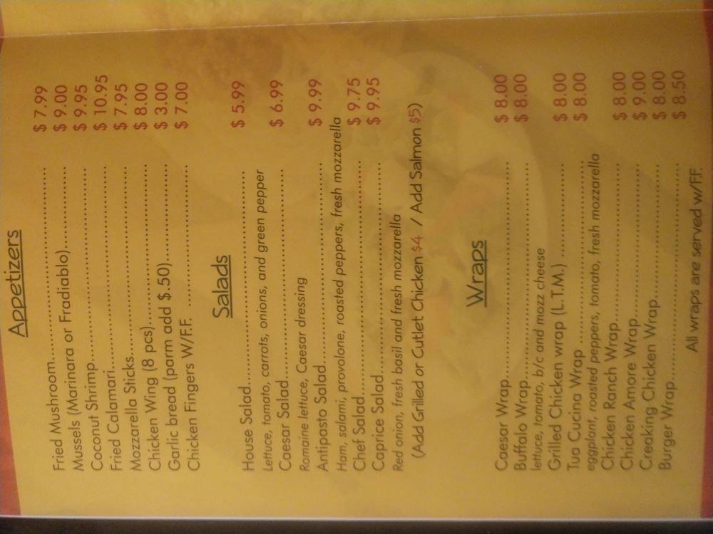 Menu at Tua Cocina restaurant, Blauvelt