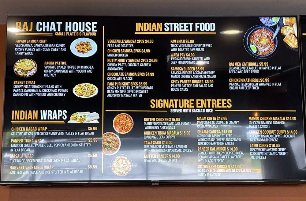 Menu at RAJ EXPRESS INDIAN KITCHEN restaurant, Overland Park