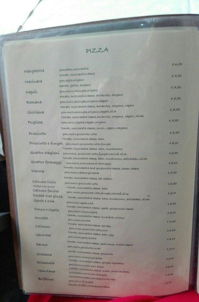 Menu di In Centro 