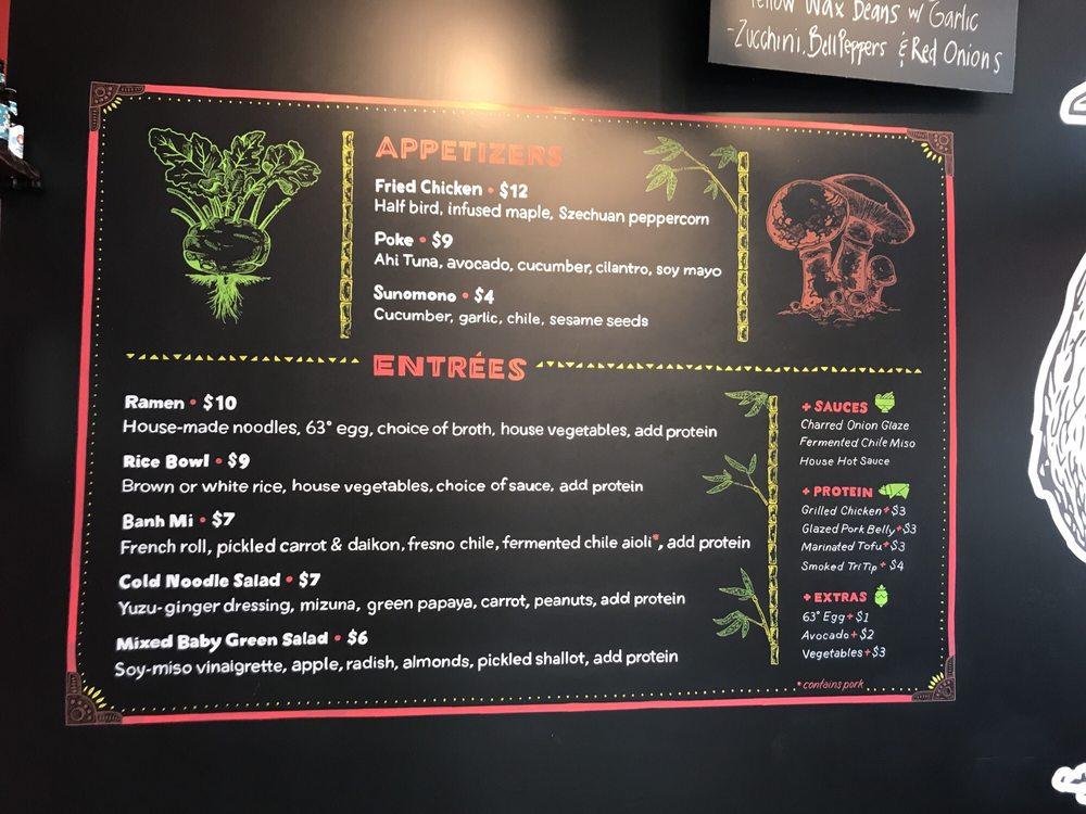 Menu at Origami Asian Grill restaurant, Sacramento
