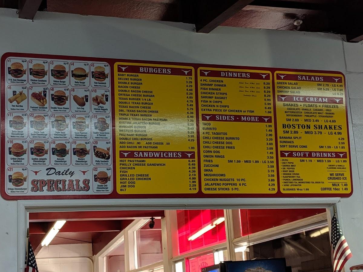 In And Out Burger Menu Prices Texas Burger Poster 