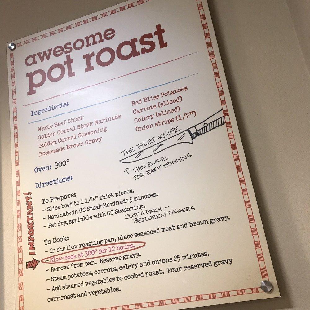 Carta del restaurante Golden Corral Buffet & Grill, Downey