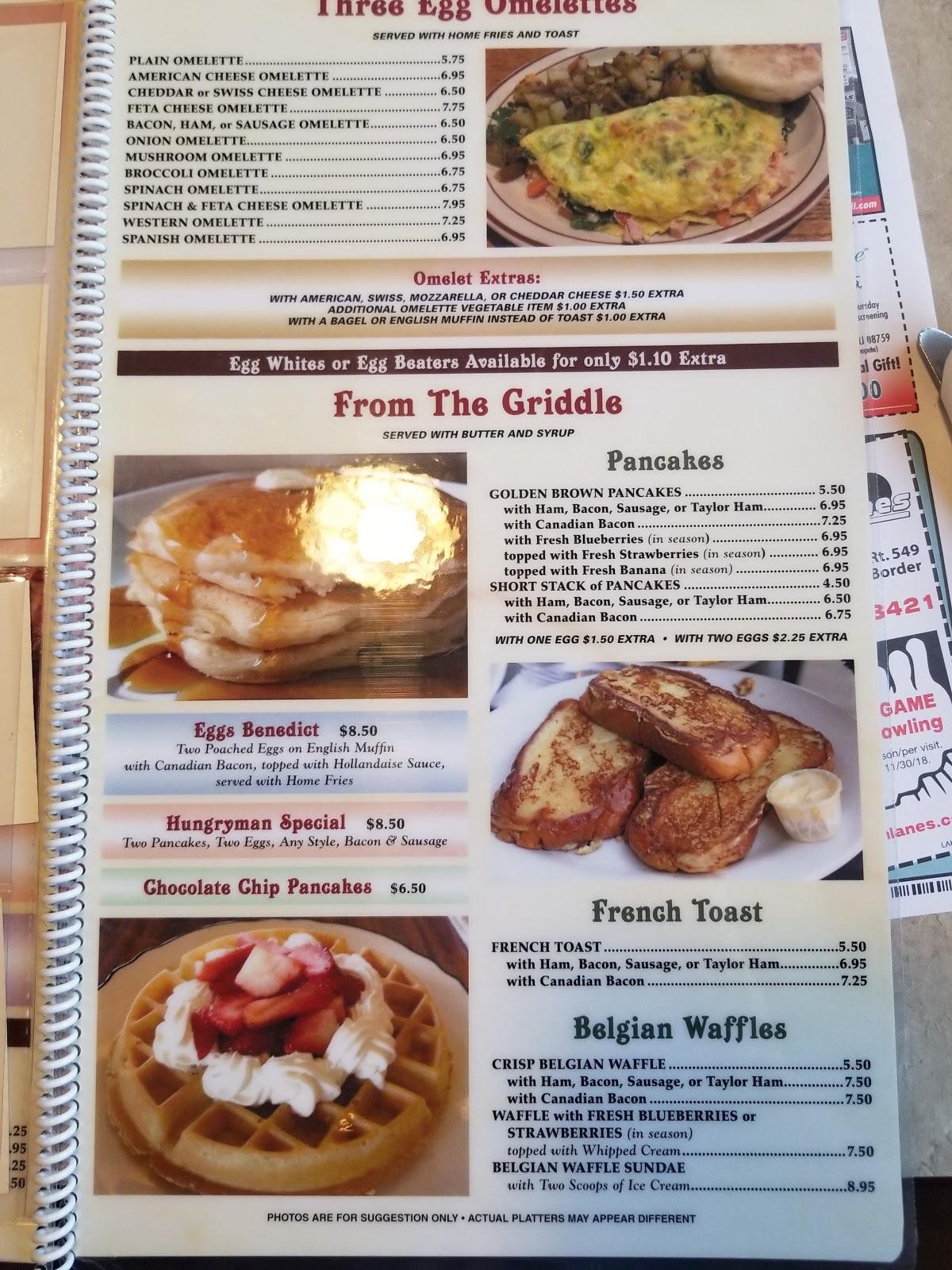 Menu at Lakehurst Diner Restaurant, Lakehurst