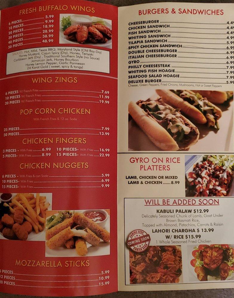 Menu at Voorhees Halal Gyro and Fried Chicken restaurant, Voorhees Township