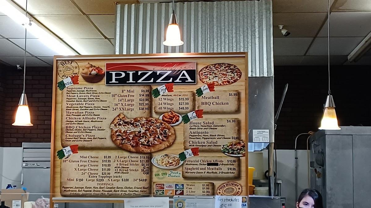 Menu at Chalupp's Pizza pizzeria, Taos