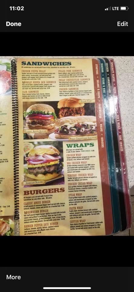 Menu at Black Stallion Steak House Restaurant, Monticello