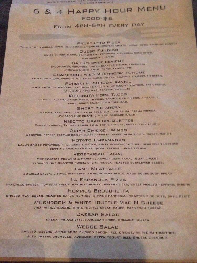 Menu at The Twisted Fork restaurant, Reno