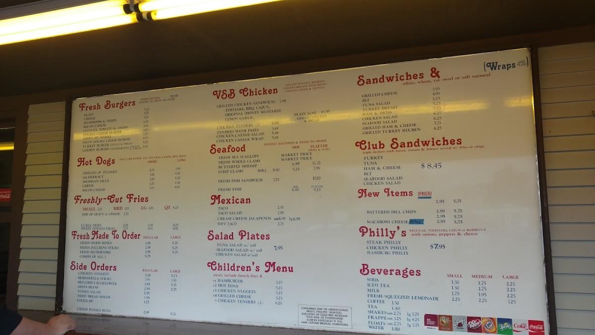 Menu at Village Snack Bar, Rutland, 389 West St
