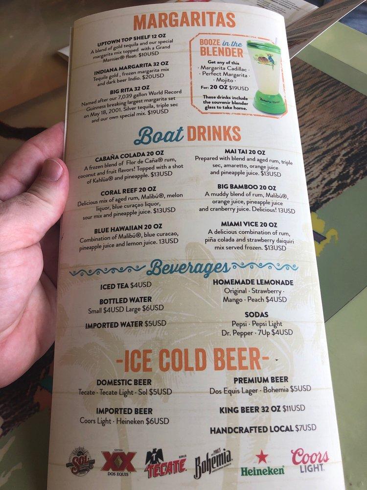 Menu at Jimmy Buffett's Margaritaville Cozumel pub & bar, San Miguel de  Cozumel, SSA México