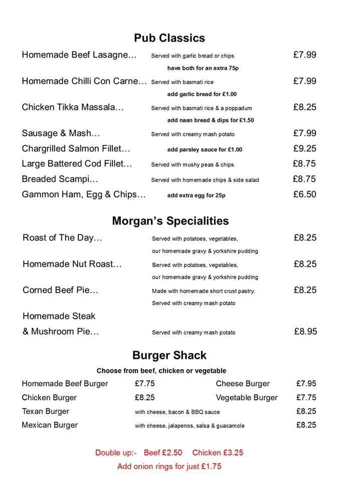 Menu at Wine Bar, Ebbw Vale