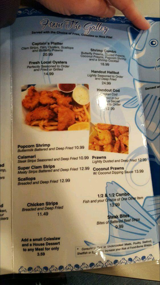 Menu at The Boat Fish & Chips restaurant, Coos Bay, 102 Hall Ave