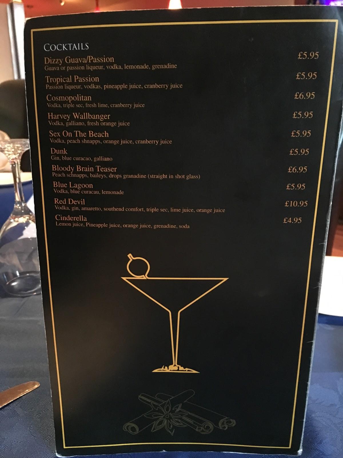 Menu at Cinnamon Lounge Waltham Cross restaurant, Waltham Cross, 13