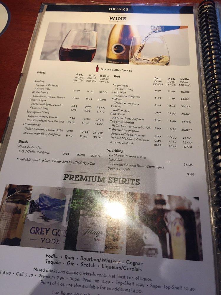 Menu at Red Lobster restaurant, Toronto, Sheppard Ave E