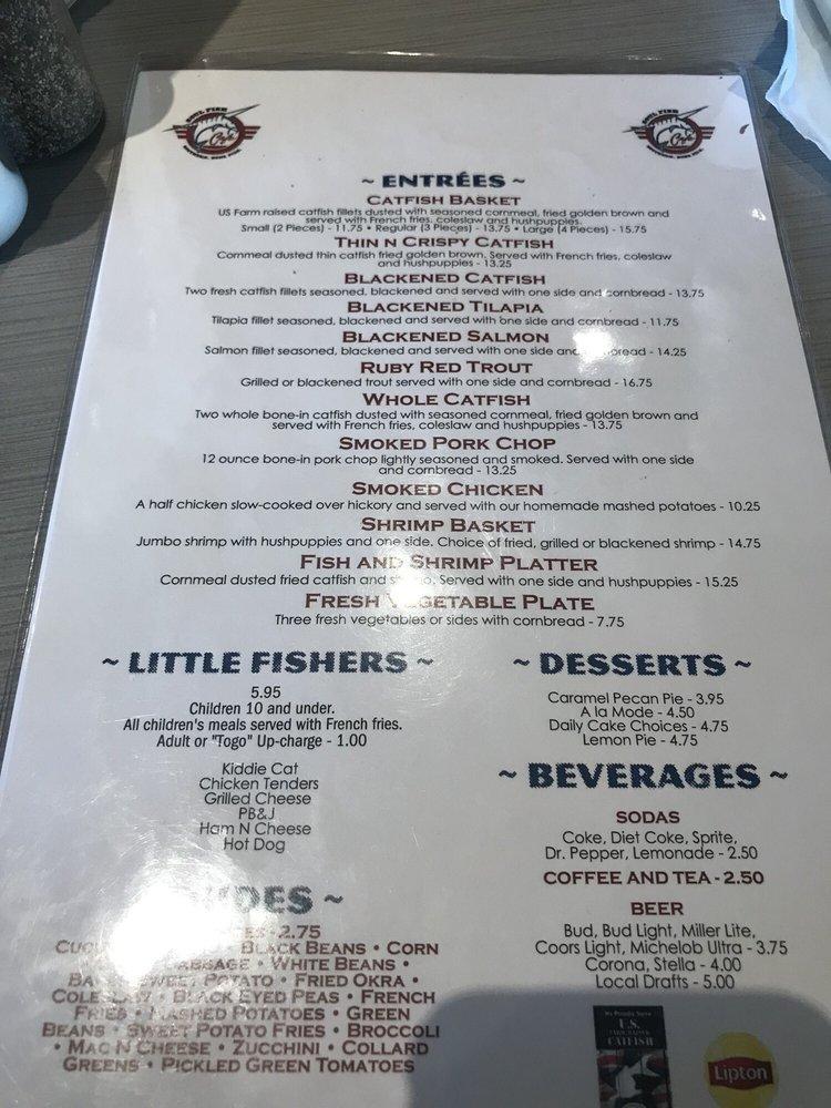Menu at Soul Fish Cafe, Memphis, Poplar Ave