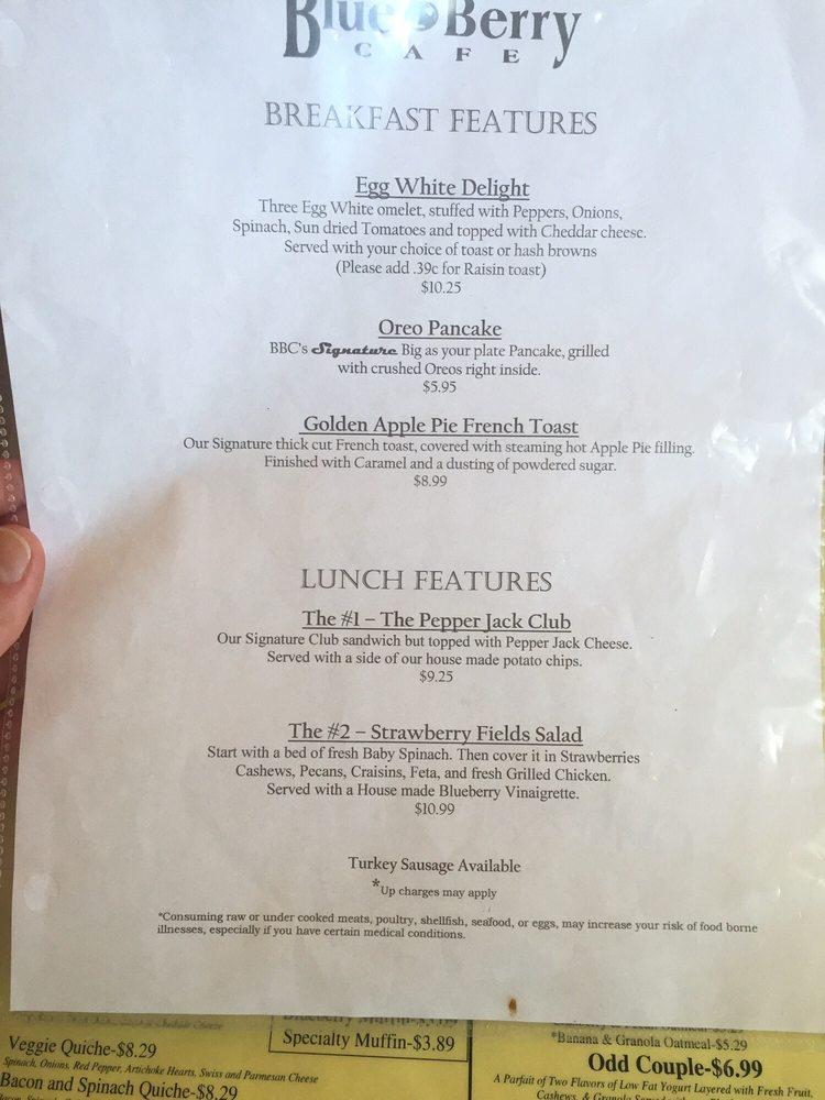 Menu at The Blue Berry Café Bellbrook desserts, Bellbrook