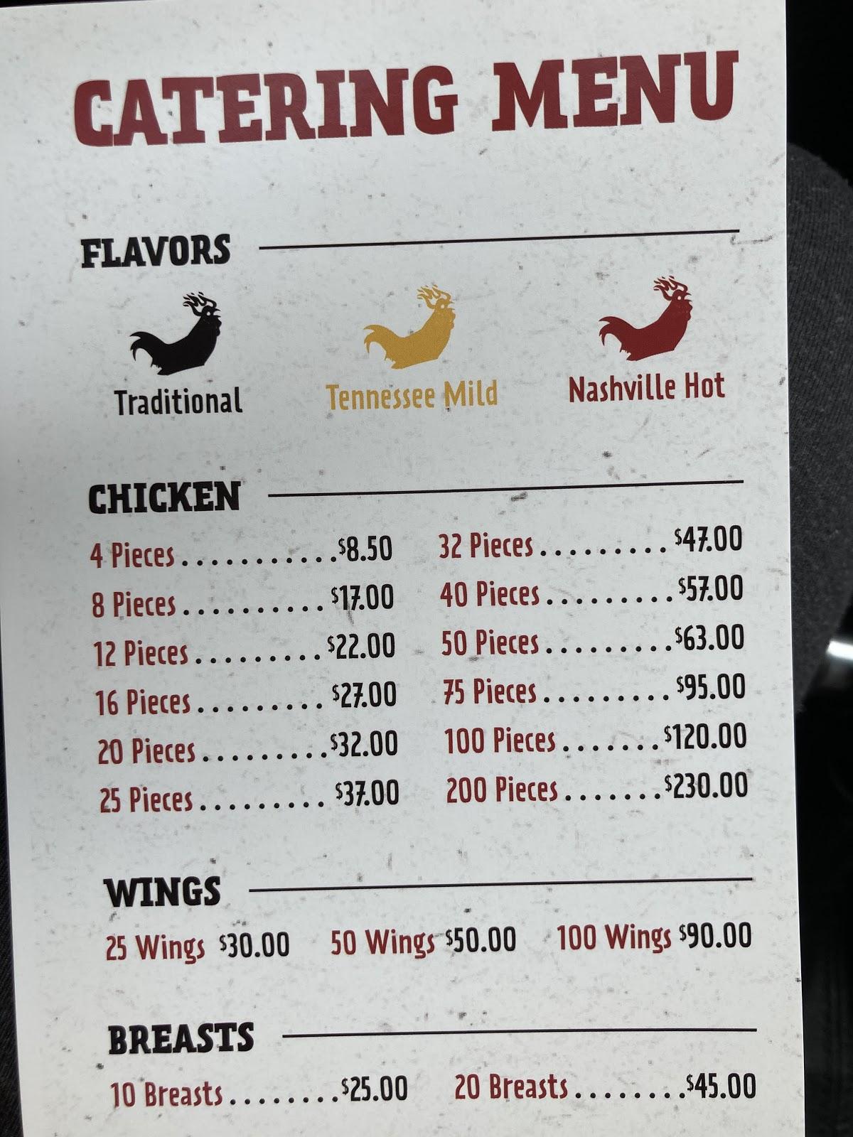 Menu at The Crispy Coop restaurant, Pickerington