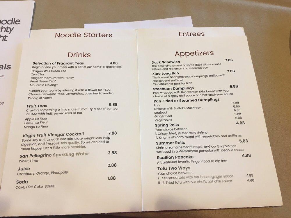 Menu at Noodle Eighty Eight restaurant, Souderton