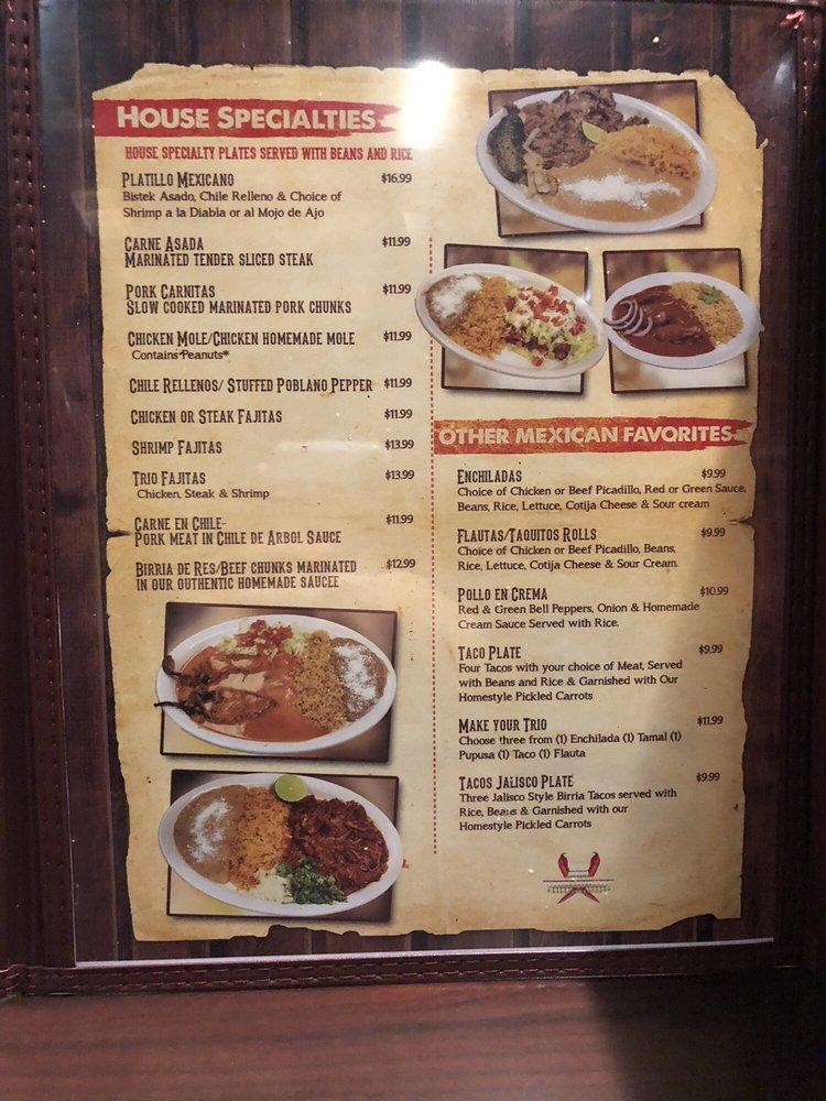 Menu at Cielito Lindo Taqueria restaurant, Reno, Kings Row