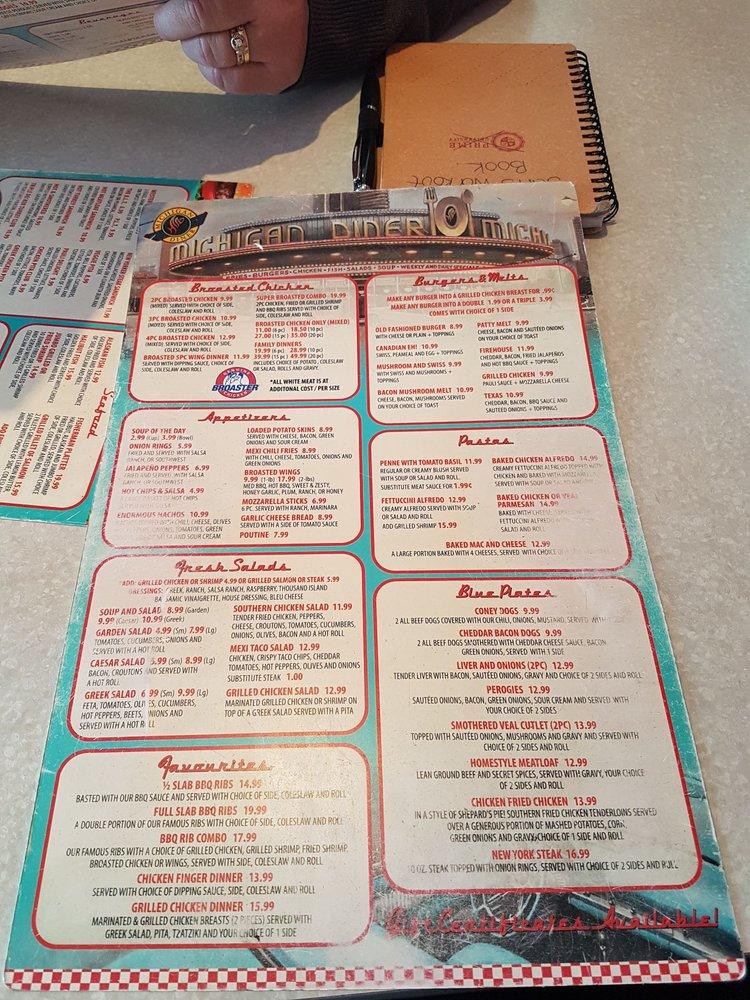 Menu at Michigan Diner (Lauzon) restaurant, Windsor, Tecumseh Rd E