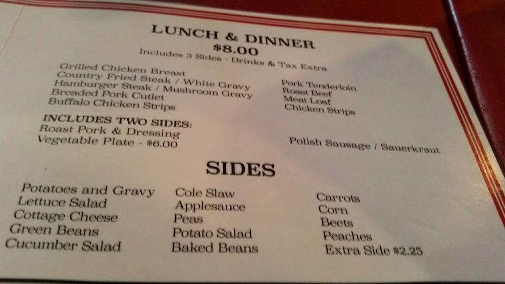 Menu at Park Grill restaurant, Granite City