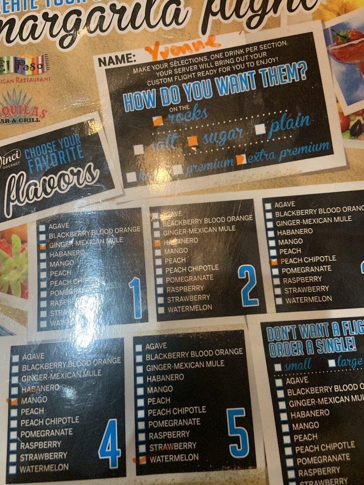 Menu at El Paso Mexican Restaurant, Sevierville