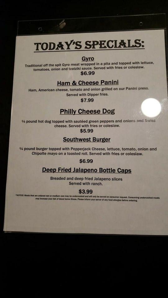 Menu at Tower Lanes pub & bar, Beaver Dam