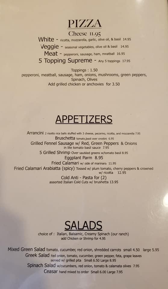 Menu at NIKs Berryville (Neighborhood Italian Kitchen) steakhouse