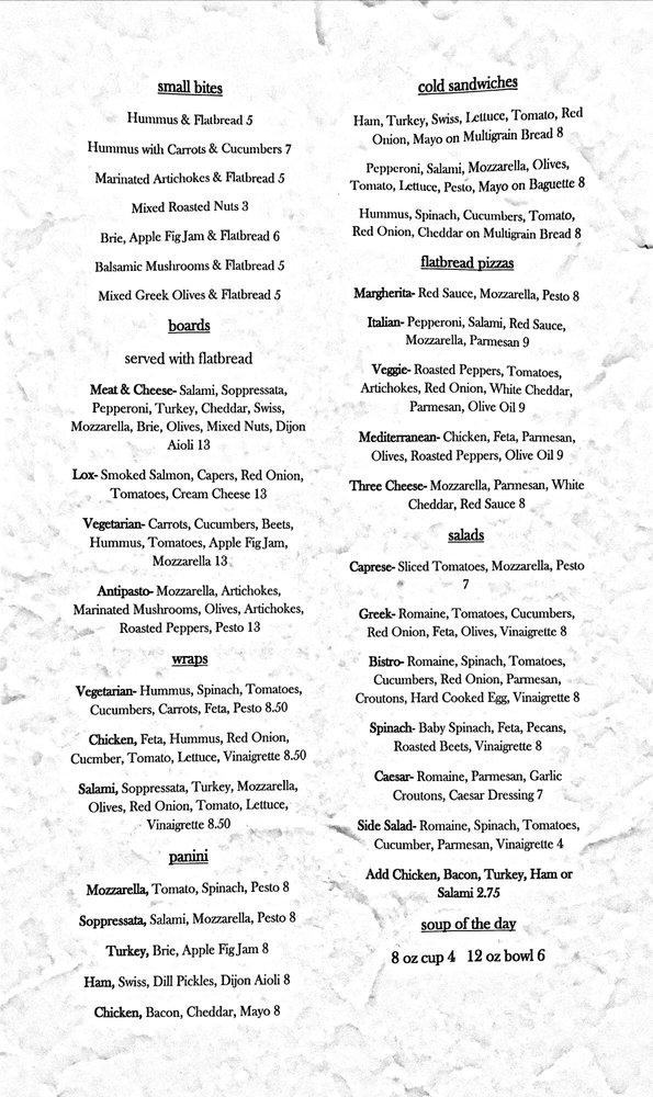 Menu at The Bistro Queen Creek pub & bar, Queen Creek