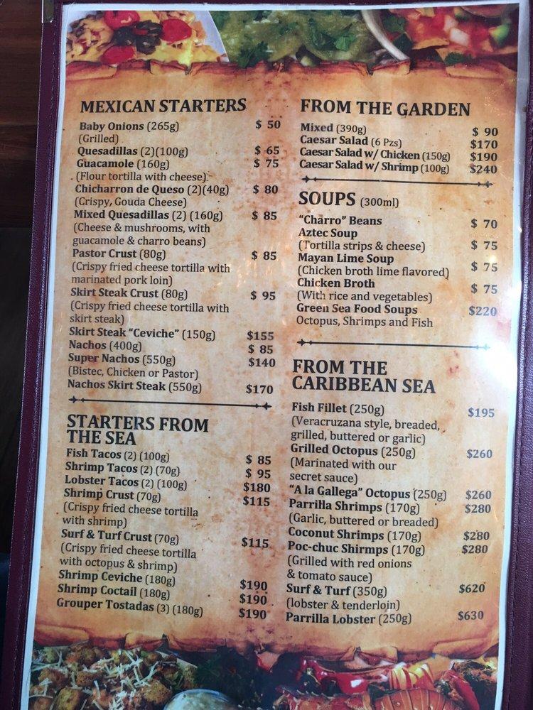 Menu At La Parrilla Plaza La Isla Canc N Blvd Kukulcan S N