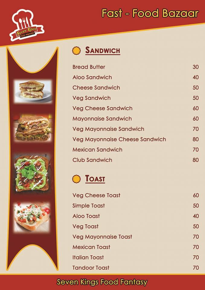 Menu at SEVEN KINGS FOOD FANTASY, Piplod