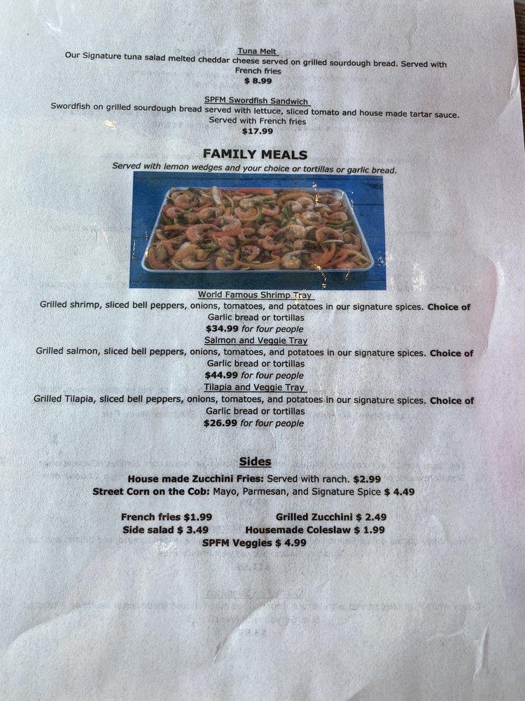 Menu at San Pedro Fish Market Long Beach restaurant, Long Beach