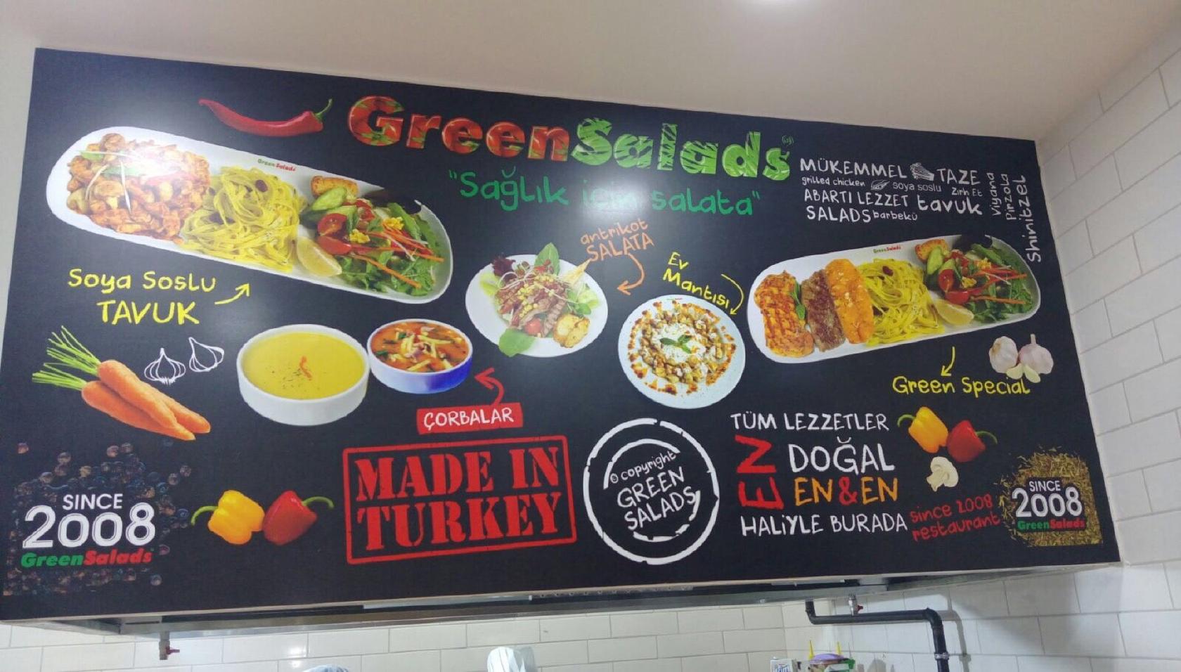 Menu at Green Salads, Istanbul, Büyükdere Cd. No 22