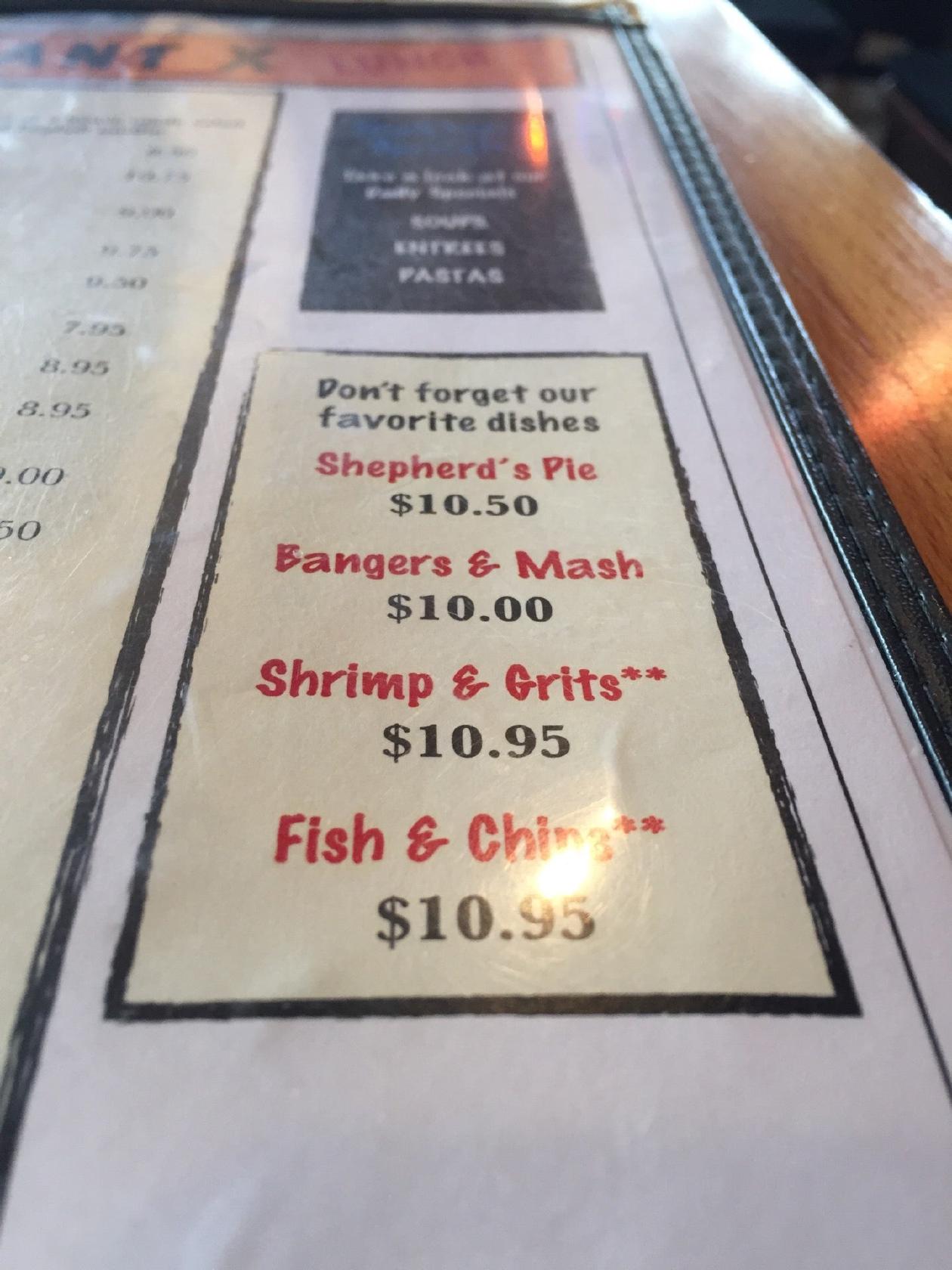 Menu at Restaurant X, Davidson