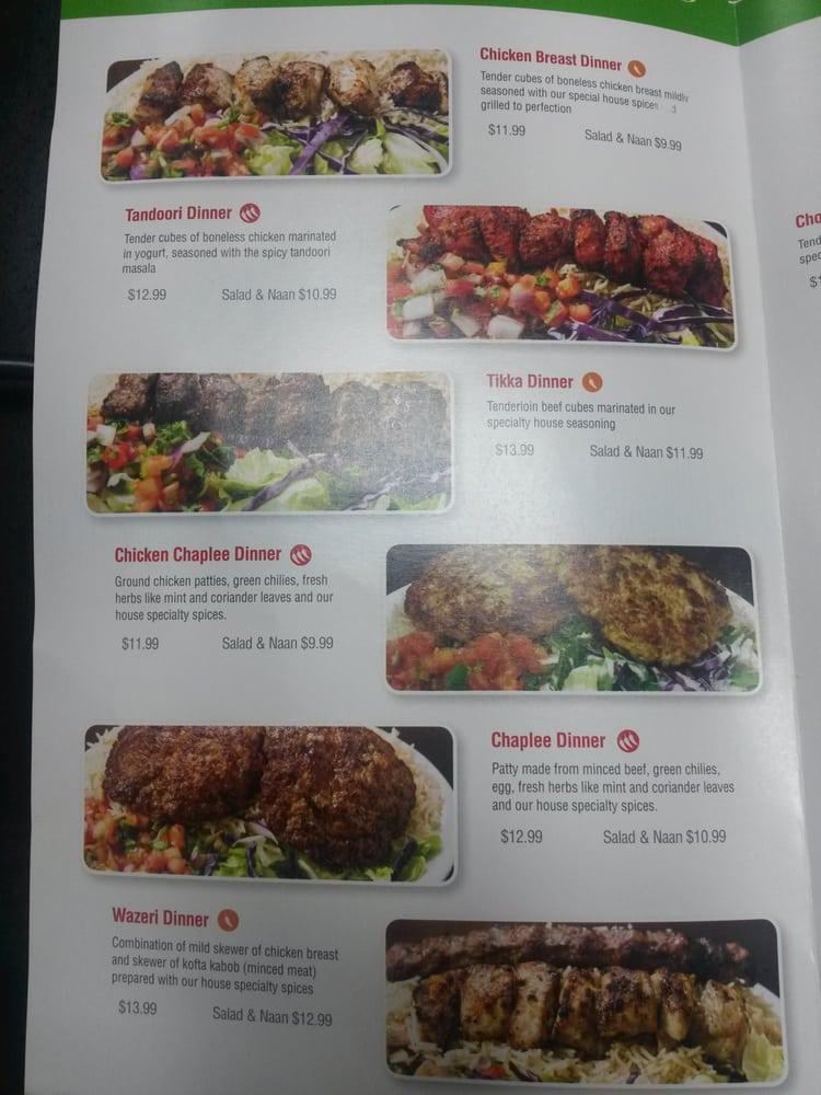 Menu at Caravan Kabob House restaurant, Brampton