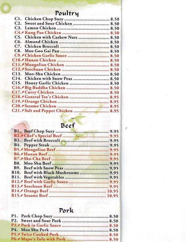 Menu at China Dragon Chinese Restaurant, Pflugerville