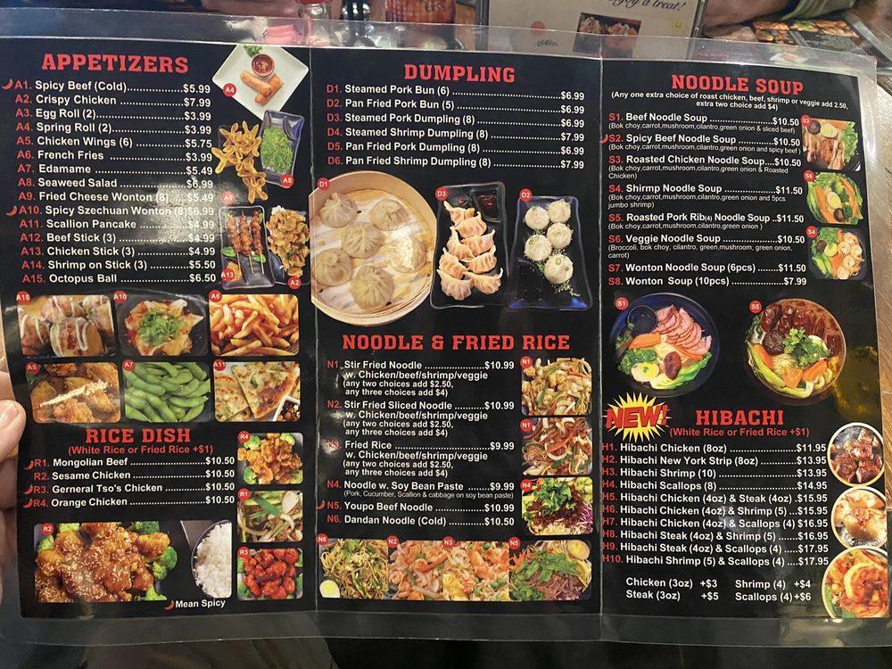 Menu at King Noodle And Bar, Killeen